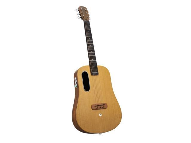 LAVA ME AIR Spruce 36 with Airflow BagWoodgrain Brown/Burlywood Bundle with Classic Celluloid Guitar Pick 351 Shape Medley 12-Pack, Rok-It Tripod...