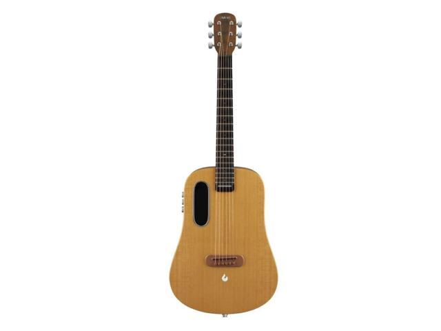 LAVA ME AIR Spruce 36 with Airflow BagWoodgrain Brown/Burlywood Bundle with Classic Celluloid Guitar Pick 351 Shape Medley 12-Pack, Rok-It Tripod...