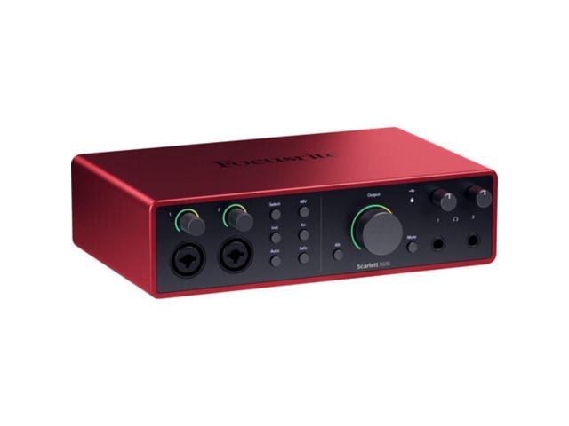 Focusrite Scarlett 16i16 USB-C Audio/MIDI Interface (4th Generation) Bundle with XLR- XLR Cable (2 Pack), Hosa Mid-310 Black 10 ft. Midi cable (2...