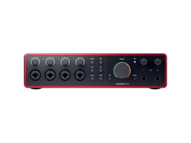Focusrite Scarlett 18i16 USB-C Audio/MIDI Interface (4th Generation) Bundle with XLR- XLR Cable (2 Pack), Hosa Mid-310 Black 10 ft. Midi cable (2...