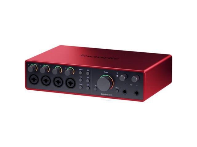Focusrite Scarlett 18i16 USB-C Audio/MIDI Interface (4th Generation) Bundle with XLR- XLR Cable (2 Pack), Hosa Mid-310 Black 10 ft. Midi cable (2...