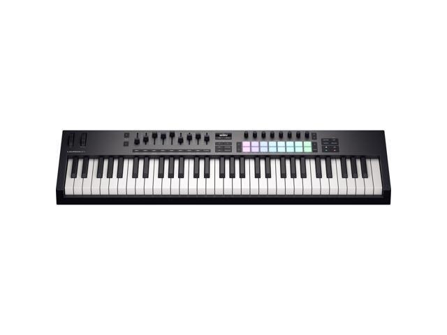 Novation Launchkey 61 MK4 USB MIDI Keyboard Controller (61 Keys) Bundle with HPC-A30 Studio Monitor Headphones, Universal Piano-Style Sustain...