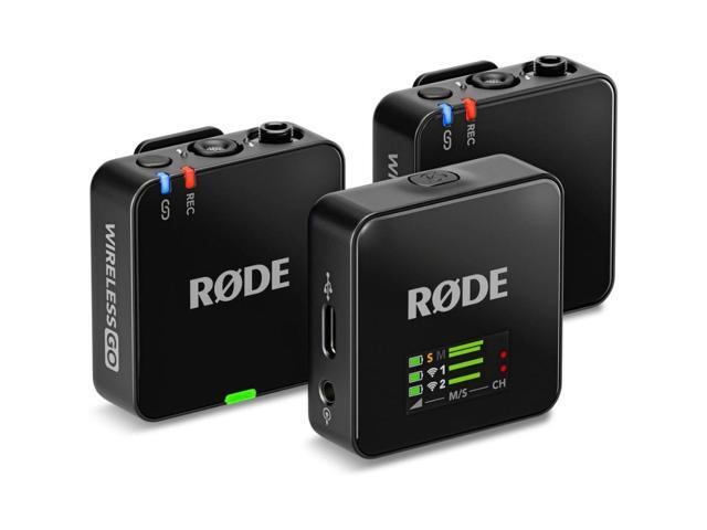 RODE Wireless GO (Gen 3) 2-Person Compact Digital Wireless Microphone Recorder Black Bundle with Grade Lavalier Lapel Microphone (2 Pack), Kellards...