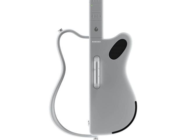LAVA GENIE 9270002 Sampler Guitar, No Strings Attached, Hundreds of Instrument Presets, Onboard Speaker, White, 30.5 inch Bundle with Rok-It Tripod...