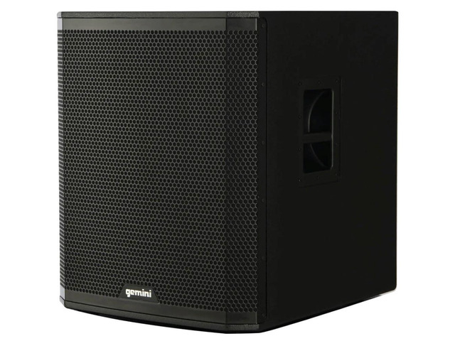 Gemini Sound ZRX-S18BT 18 Inch Powered Subwoofer 2400W Peak Active PA Bluetooth Bundle with On-Stage Subwoofer Pole with M20 Thread Black, Gemini...