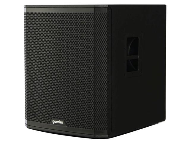 Gemini Sound ZRX-S18BT 18 Inch Powered Subwoofer 2400W Peak Active PA Bluetooth Bundle with On-Stage Subwoofer Pole with M20 Thread Black, Gemini...