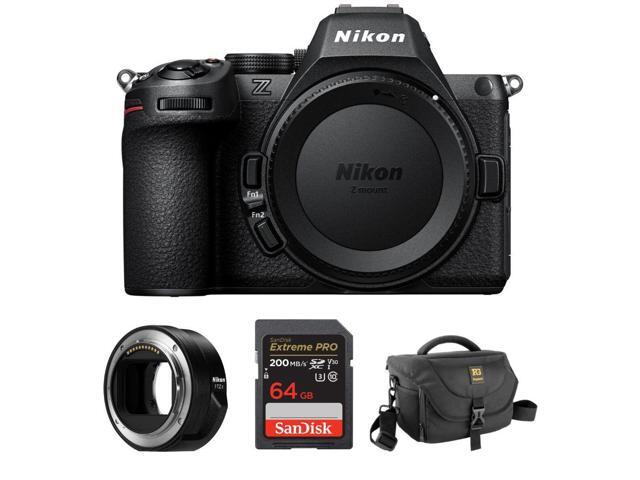 Nikon Z5 II Mirrorless Camera Bundle with Nikon Mount Adapter FTZ II, SanDisk 64GB Extreme PRO UHS-I SDXC Memory Card, Ruggard Journey 34 DSLR...
