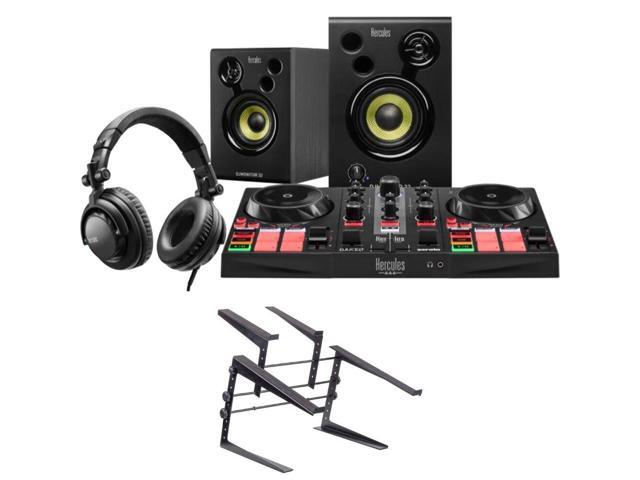 Hercules All-in-One Kit DJLearning Kit MK2 Bundle with Headliner Covina DJ Controller Stand