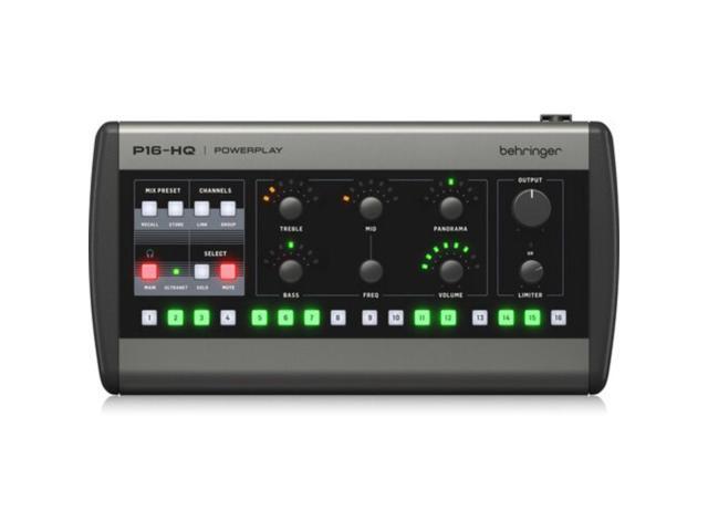 Behringer P16-HQ 16-Channel Personal Monitoring Mixer Bundle with Behringer Mounting Bracket for P16-M