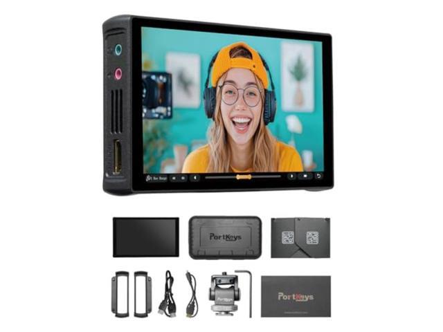 Portkeys PT5 III Camera Monitor 5.4' 800nits Bundle with Pawa NP-F550 Lithium-Ion Battery Pack (7.4V, 2000mAh), Watson Compact AC/DC Charger for...