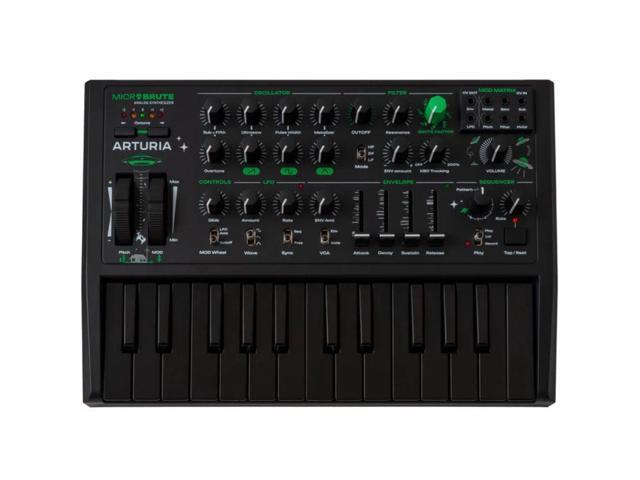 Arturia Micro Brute UFO Bundle with Polsen HPC-A30 Closed-Back Studio Monitor Headphones, Kellards MID-P10T Pro MIDI to MIDI Cable 10 Feet