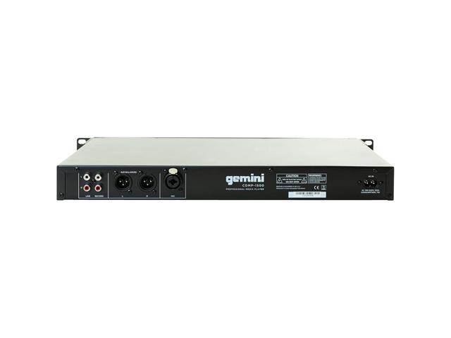 Gemini Professional Rackmount CD Player - DJ CD Player with Pitch Control, USB Media Player, Anti-Shock Technology, XLR/RCA Outputs, Remote Control...