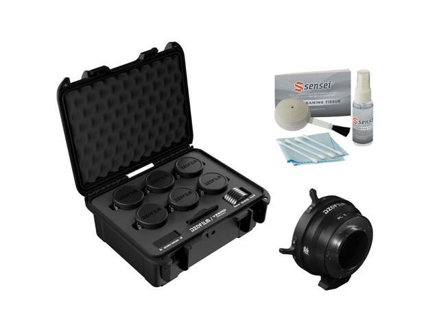 DZOFilm Vespid2 T1.9 6-Prime Lens Kit 18/24/35/50/85/105mm (PL Mount) Bundle with DZOFilm Octopus Lens Adapter (PL to Sony E), GB LENS CLEANING KIT