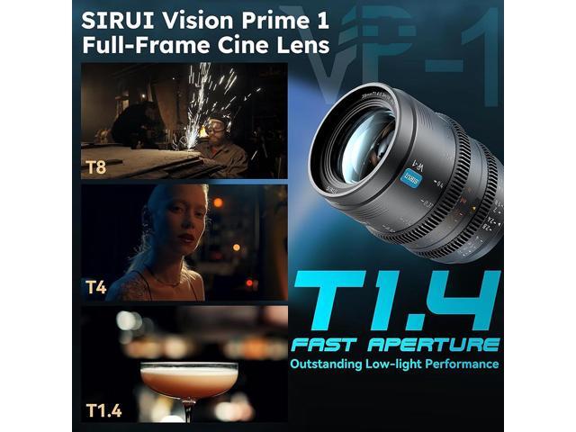 SIRUI VP-1 Vision Prime 1 T1.4 Full Frame Cine Lens, 24mm Manual Focus Cinema Lens with Pre-Installed E Mount, Interchangeable RF/Z/L Mounts (Metal...