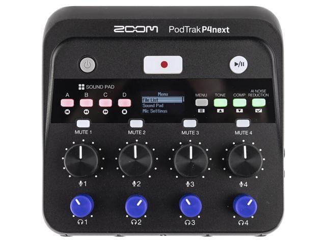 Zoom PodTrak P4next Portable Multitrack Podcast Recorder