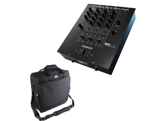 Reloop RMX-30 BT 3-Channel Bluetooth DJ Mixer Bundle with Cases G-MIXERBAG-1515 Padded Nylon Mixer/Equipment Bag