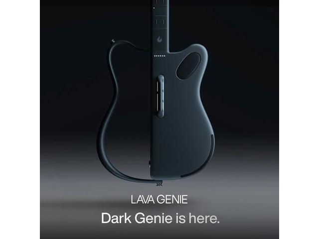 LAVA GENIE Stringless Guitar with Travel Case Black