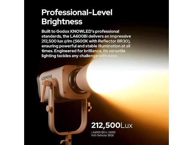 Godox Litemons LA600Bi Bi-Color LED Light (Black)