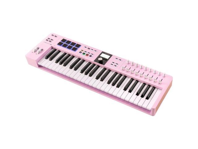 Arturia KeyLab Essential mk3 49-Key Controller Bundle with Auray FP-P1L Universal Piano-Style Sustain Pedal, MID-P10T Pro MIDI to MIDI Cable 10...