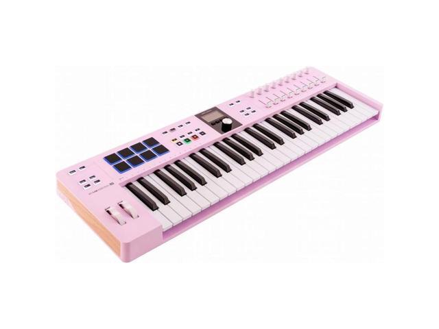 Arturia KeyLab Essential mk3 49-Key Controller Bundle with Auray FP-P1L Universal Piano-Style Sustain Pedal, MID-P10T Pro MIDI to MIDI Cable 10...