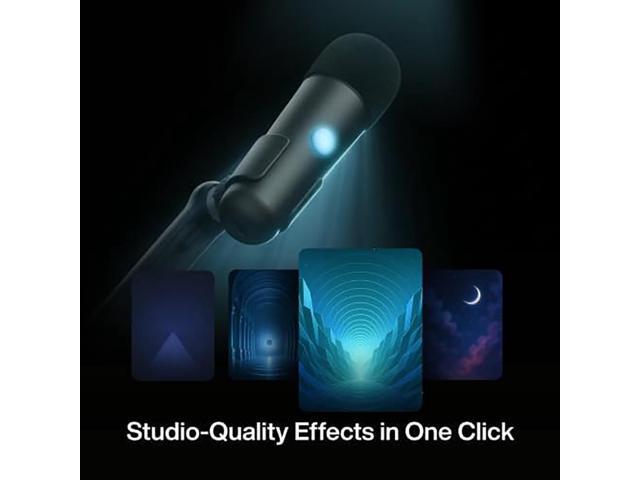 LAVA GENIE Wireless Microphone Set, Cardioid Mic for Karaoke, Compatible with LAVA GENIE Stringless Smart Guitar, Adjustable Stand & Suction Mount...
