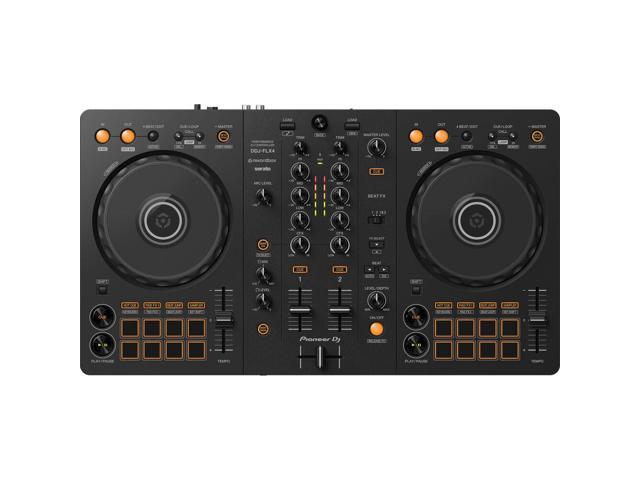 Pioneer DJ DDJ-FLX4 Portable 2-Channel rekordbox DJ and Serato Controller (Graphite) Bundle with ProX ZeroG Hard-Shell DJ Controller Bag with EVA...
