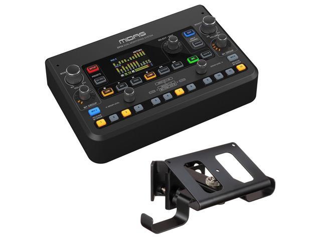 Midas DP48 Dual 48-Channel Personal Monitor Mixer with SD Card Recorder Bundle with DP48MB Mounting Bracket