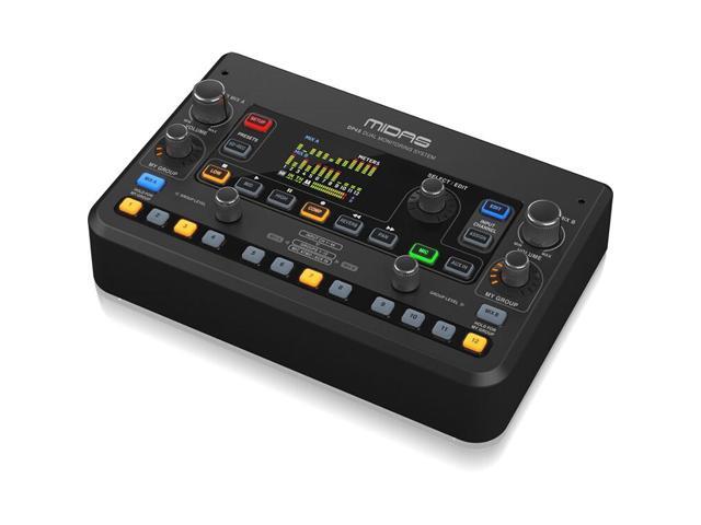 Midas DP48 Dual 48-Channel Personal Monitor Mixer with SD Card Recorder Bundle with DP48MB Mounting Bracket