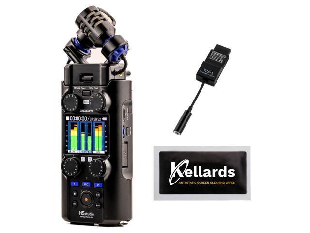 Zoom H5studio Handy Recorder with 32-Bit Float Bundle with Zoom TCA-1 Timecode Adapter, Screen cleaning cloth (5-Pack)