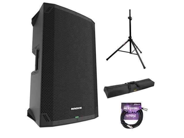 Mackie Thump15v4 15' Professional Powered Loudspeaker Bundle with SS-4420 Steel Speaker Stand, Speaker Stand Bag 51' (Black) and Kellards XLR-P20T...