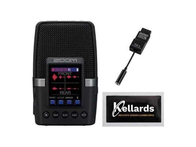 Zoom H2 essential Multi-Mic Handy Recorder ( ZH2E ) Bundle with Zoom TCA-1 Timecode Adapter, Screen cleaning cloth (5-Pack)
