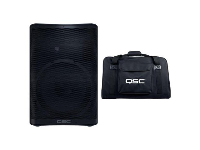 QSC CP12 Two-Way 12' 1000W Compact Powered Loudspeaker with DSP Bundle with QSC Tote for the CP12 Compact Powered Loudspeaker