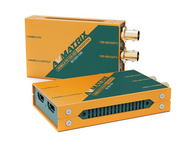 AVMATRIX HDMI 2.0 to 12G-SDI 4K Broadcast Signal Converter