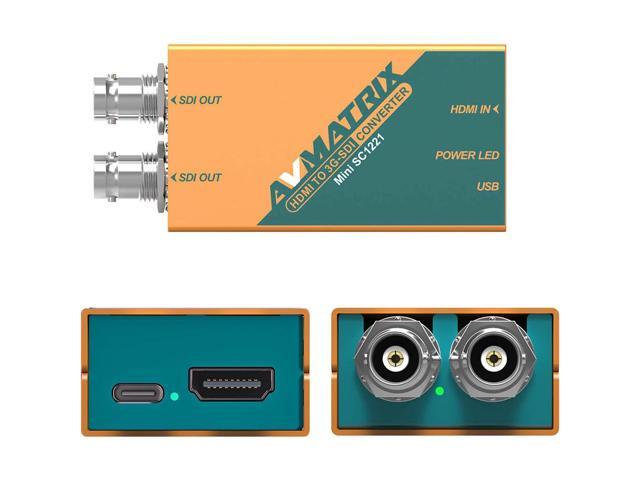 AVMATRIX Mini SC1221 HDMI to Dual 3G-SDI Pocket-Size Broadcast Converter