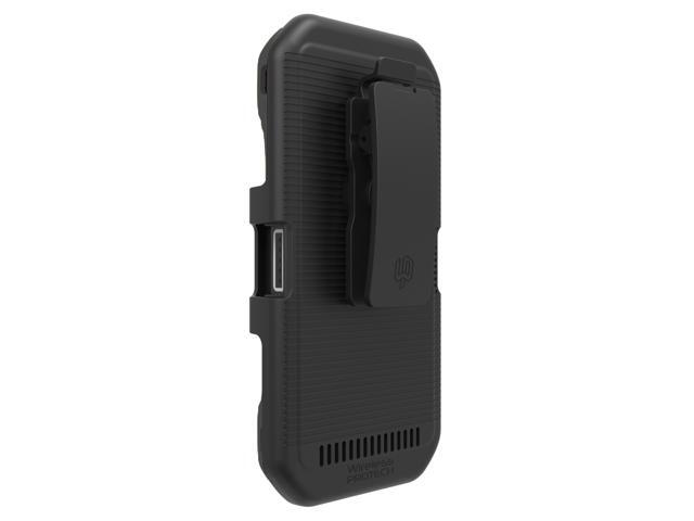 Wireless ProTech Shell Case and Holster Combo for Kyocera DuraForce Ultra 5G E7110. Slim Protective Hard Shell Case with Heavy-Duty Belt Clip Holster