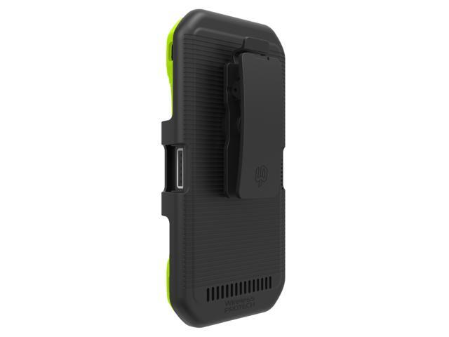 Wireless ProTech Shell Case and Holster Combo for Kyocera DuraForce Ultra 5G E7110. Slim Protective Hard Shell Case with Heavy-Duty Belt Clip Holster