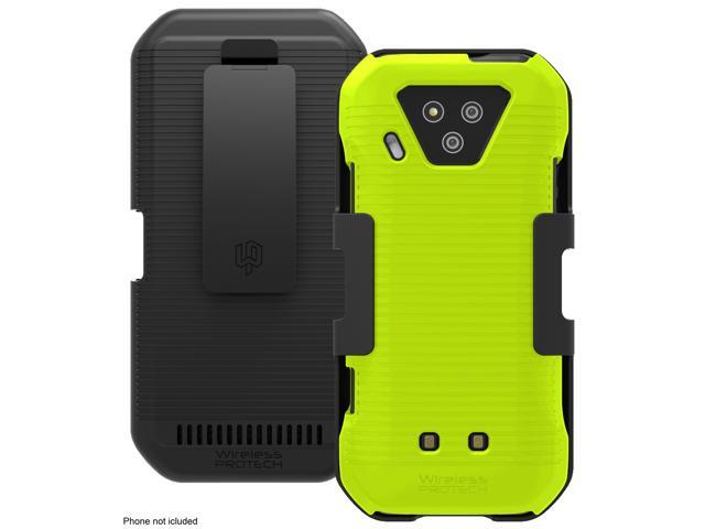 Wireless ProTech Shell Case and Holster Combo for Kyocera DuraForce Ultra 5G E7110. Slim Protective Hard Shell Case with Heavy-Duty Belt Clip Holster