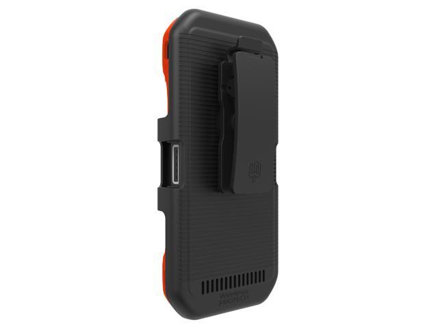Wireless ProTech Shell Case and Holster Combo for Kyocera DuraForce Ultra 5G E7110. Slim Protective Hard Shell Case with Heavy-Duty Belt Clip Holster
