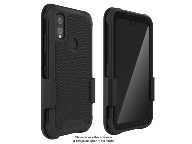 Kyocera DuraSport 5G C6930 Case and Holster Combo. Heavy Duty Rotating Belt Clip Holster and Rugged Flexible TPU Case Combo