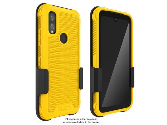 Kyocera DuraSport 5G C6930 Case and Holster Combo. Heavy Duty Rotating Belt Clip Holster and Rugged Flexible TPU Case Combo
