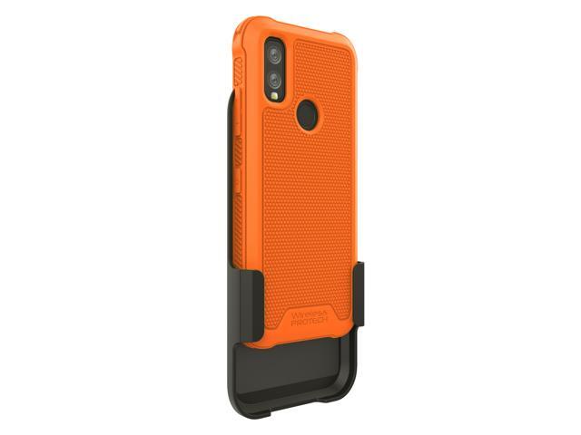Kyocera DuraSport 5G C6930 Case and Holster Combo. Heavy Duty Rotating Belt Clip Holster and Rugged Flexible TPU Case Combo