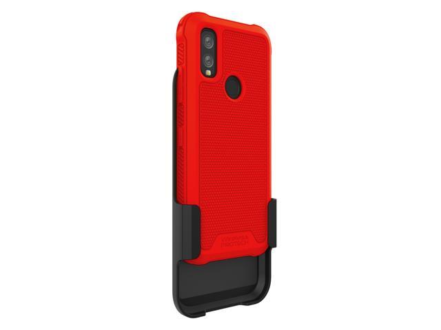 Kyocera DuraSport 5G C6930 Case and Holster Combo. Heavy Duty Rotating Belt Clip Holster and Rugged Flexible TPU Case Combo