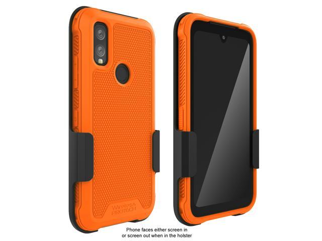 Kyocera DuraSport 5G C6930 Case and Holster Combo. Heavy Duty Rotating Belt Clip Holster and Rugged Flexible TPU Case Combo