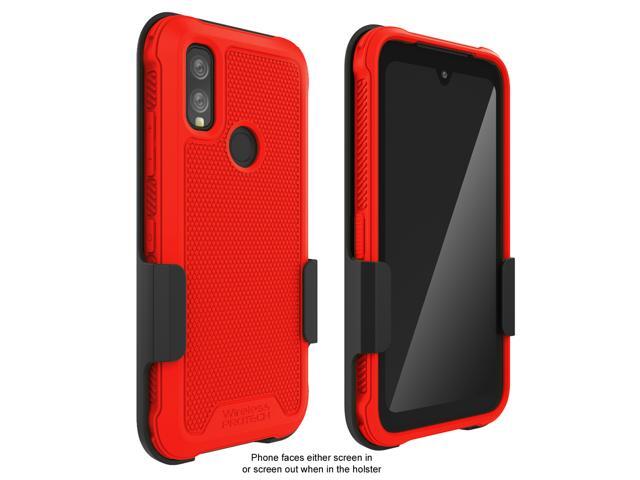Kyocera DuraSport 5G C6930 Case and Holster Combo. Heavy Duty Rotating Belt Clip Holster and Rugged Flexible TPU Case Combo