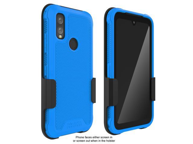Kyocera DuraSport 5G C6930 Case and Holster Combo. Heavy Duty Rotating Belt Clip Holster and Rugged Flexible TPU Case Combo