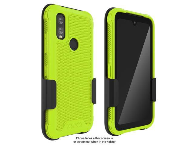 Kyocera DuraSport 5G C6930 Case and Holster Combo. Heavy Duty Rotating Belt Clip Holster and Rugged Flexible TPU Case Combo