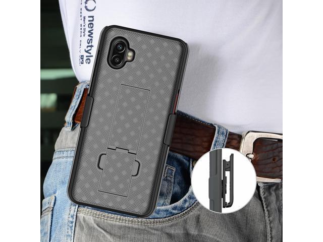 Samsung Galaxy XCover6 Pro 5G Slim Line Case with Kickstand and Belt Clip Holster Combo Includes Screen Protector by Wireless ProTech