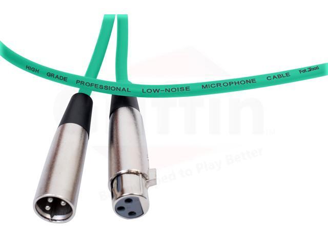 12 PACK - FAT TOAD XLR Microphone Cables 50ft Professional Pro Audio Green Mic Cord Extension Patch with Lo-Z Connector 24 AWG Shielded Wire &...