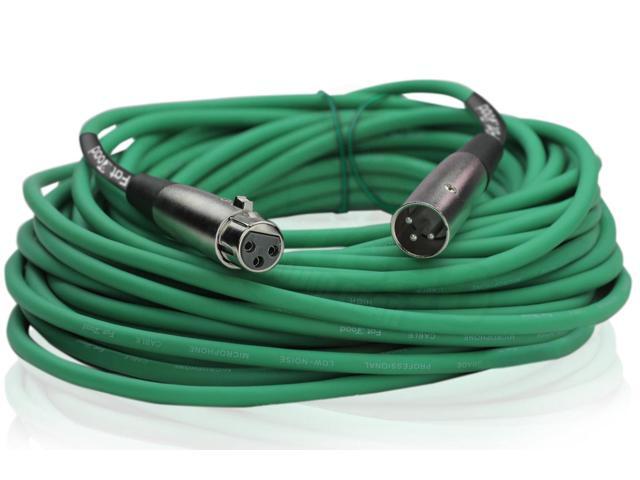 12 PACK - FAT TOAD XLR Microphone Cables 50ft Professional Pro Audio Green Mic Cord Extension Patch with Lo-Z Connector 24 AWG Shielded Wire &...