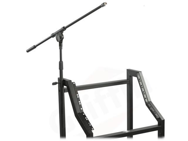 GRIFFIN Rack Mount Cart Stand & Top Mixer Platform 25U Rolling Music Studio Booth Case Holder Pro Audio Recording Cabinet Mount Rails Sound...